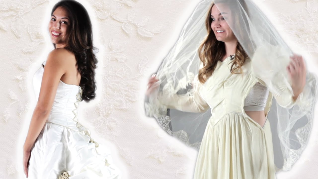 These Daughters Tried On Their Mother's Wedding Dress And It Was Adorable