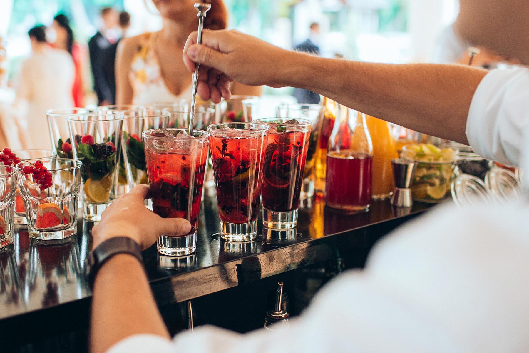 alcohol at wedding